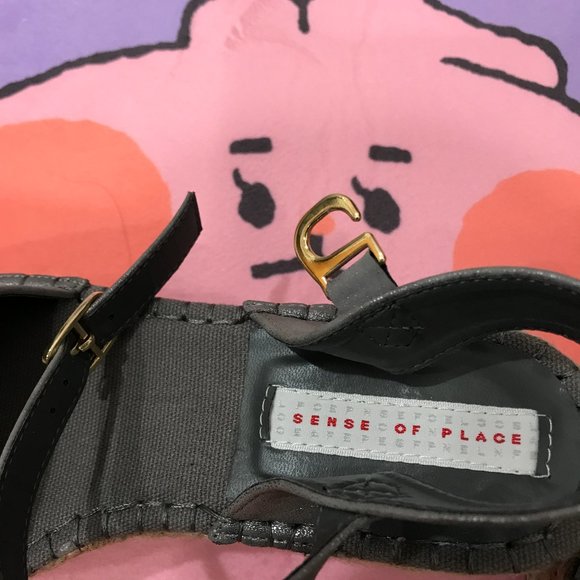 Sense of place Grey Wedge sandals  37 NEW - Picture 6 of 7